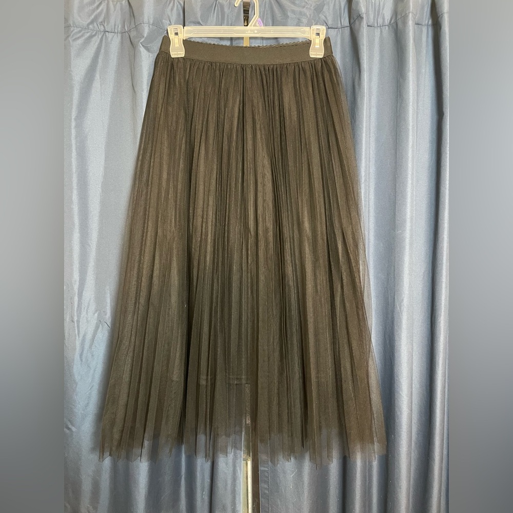 SHEIN Black A-Line Pleated Skirt